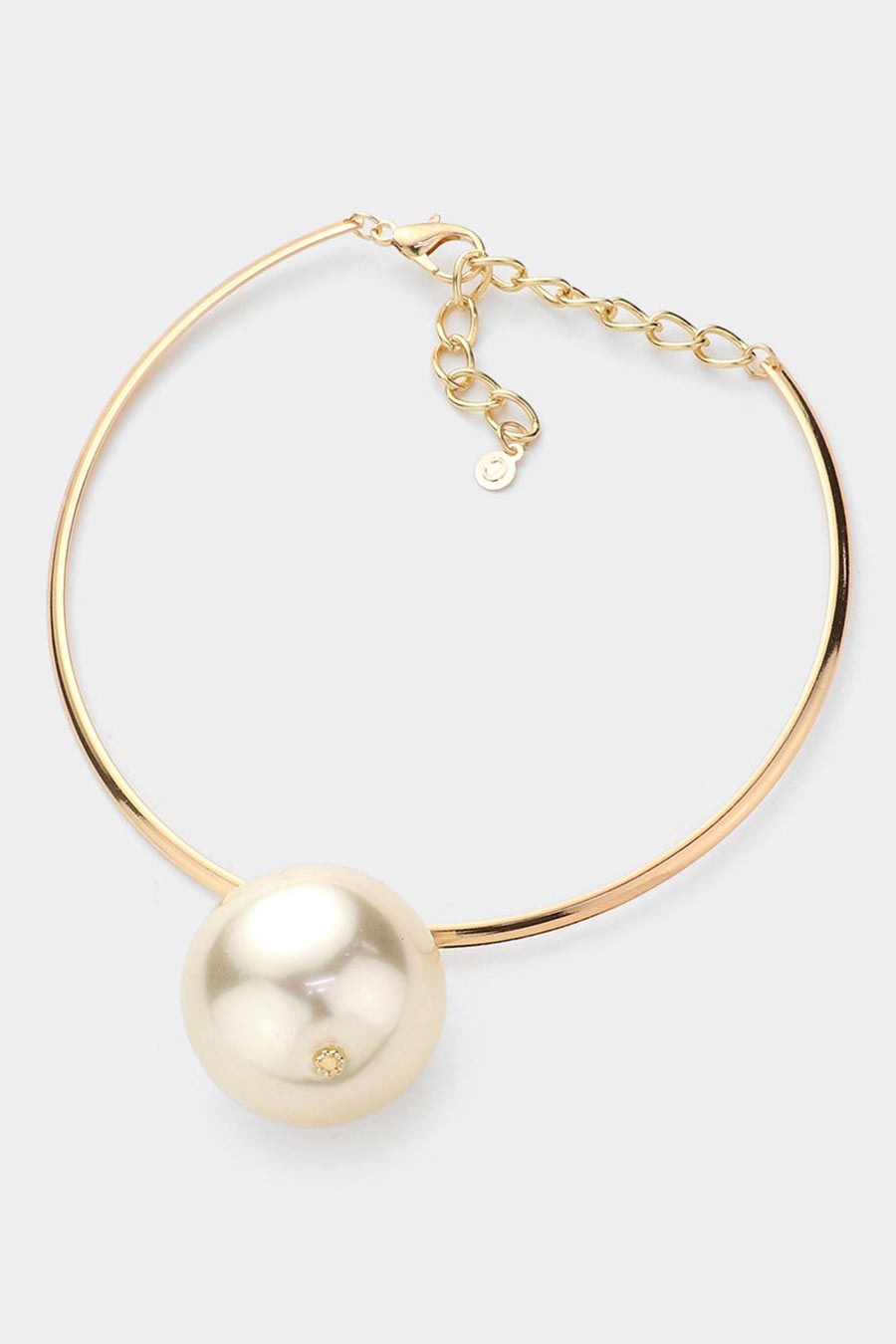 Oversized Pearl Pendant Choker Necklace - SASHAY COUTURE BOUTIQUE Apparel & Accessories