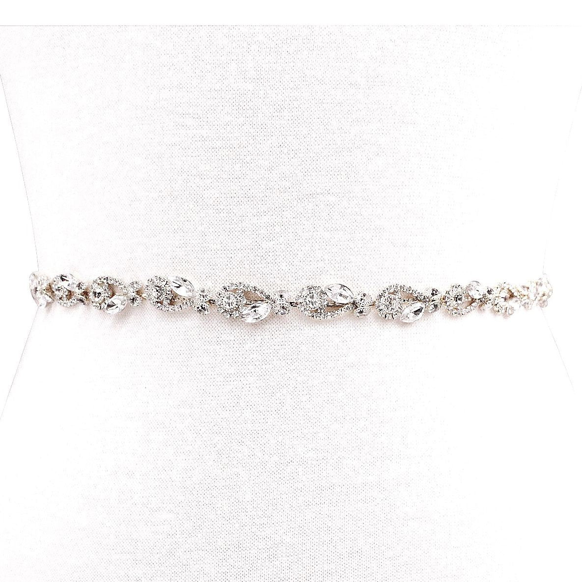 Flower Leaf Rhinestone Sash - SASHAY COUTURE BOUTIQUE Belt