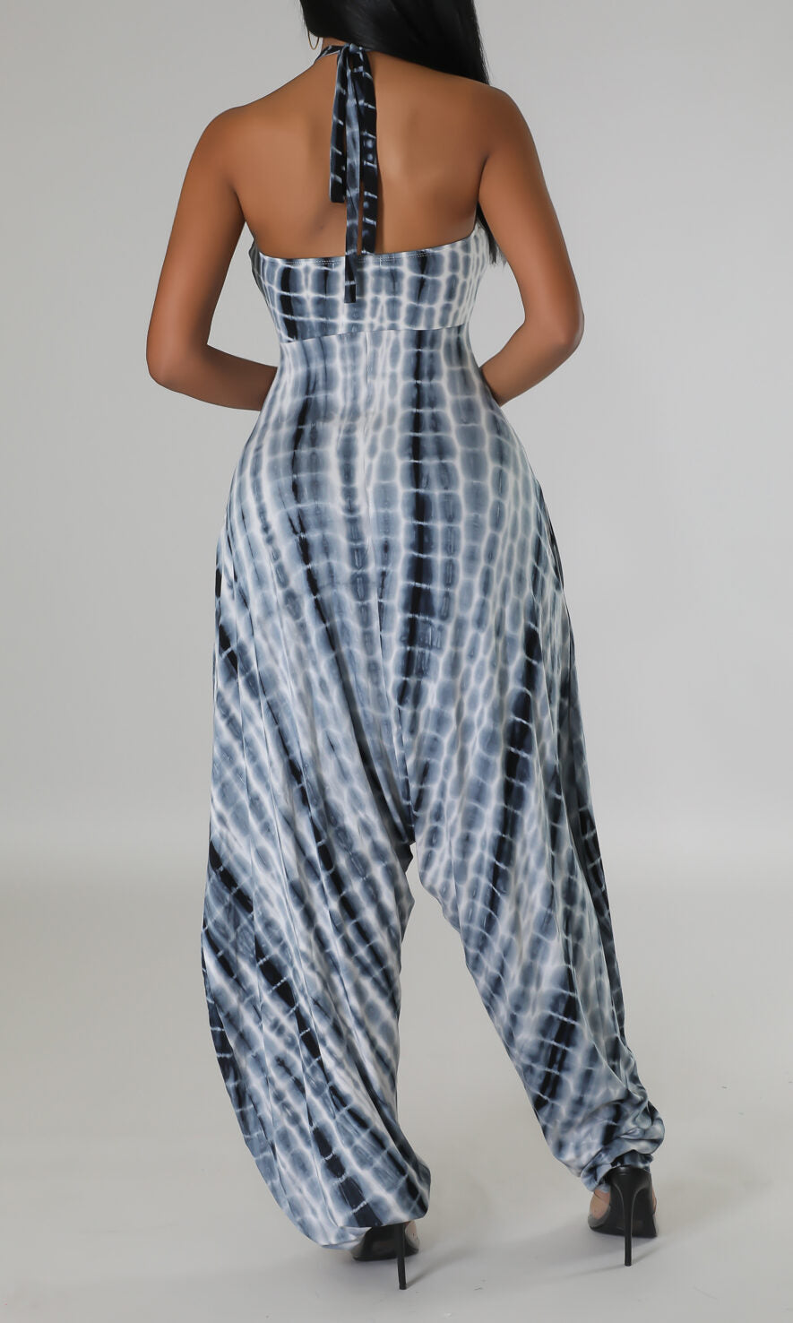 Tie-Dye Halter Jumpsuit - SASHAY COUTURE BOUTIQUE Jumpsuits & Rompers