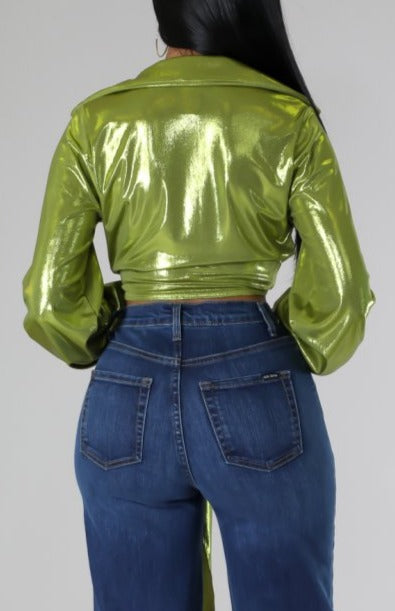 Front Tie Jazzy Blouse