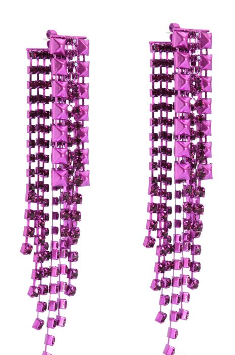 Rhinestone Fringe Dangle Earrings - SASHAY COUTURE BOUTIQUE Belt