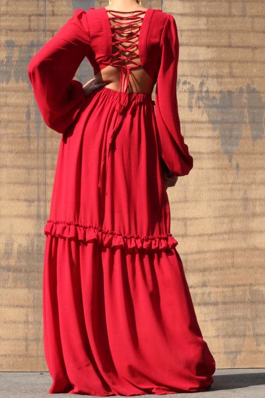 Waist Cut-out MAXI DRESS - SASHAY COUTURE BOUTIQUE Dresses