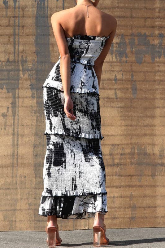 Smocked Midi Dress - SASHAY COUTURE BOUTIQUE Dresses