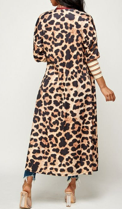 Leopard Print Cardigan - SASHAY COUTURE BOUTIQUE Outerwear