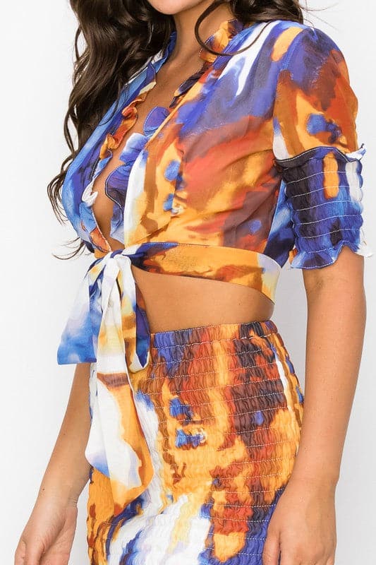 Two Piece Maxi Skirt Set - SASHAY COUTURE BOUTIQUE Outfit Sets