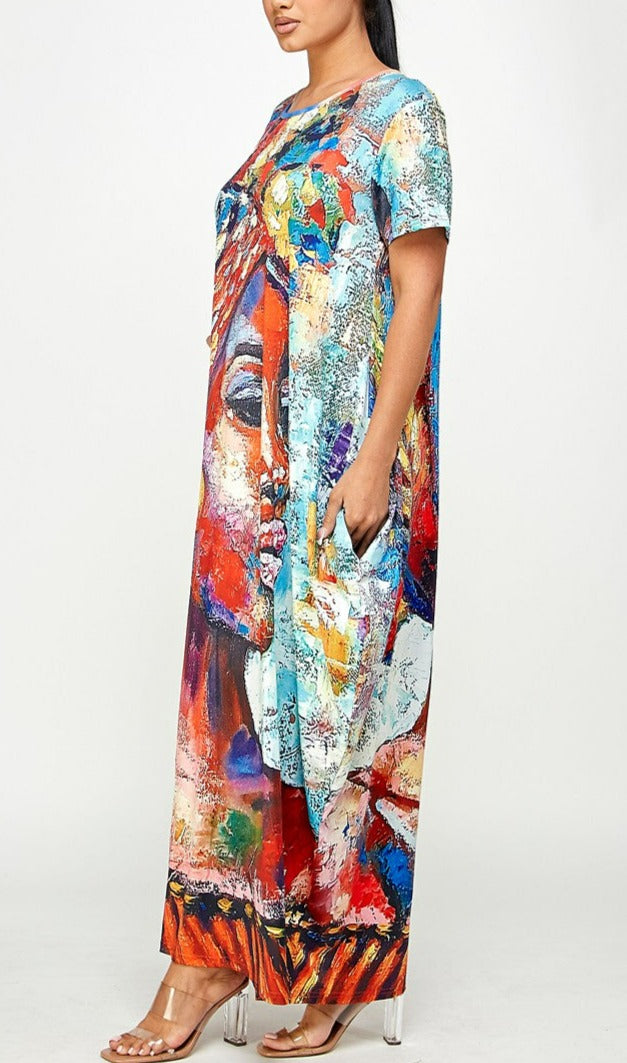 ***RE-STOCKED*** Afrocentric Design Print Maxi - SASHAY COUTURE BOUTIQUE Dresses