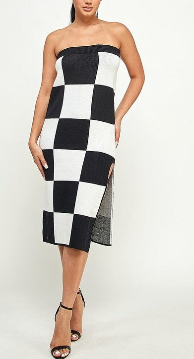 Color Block Skirt/Midi Dress - SASHAY COUTURE BOUTIQUE Bottoms