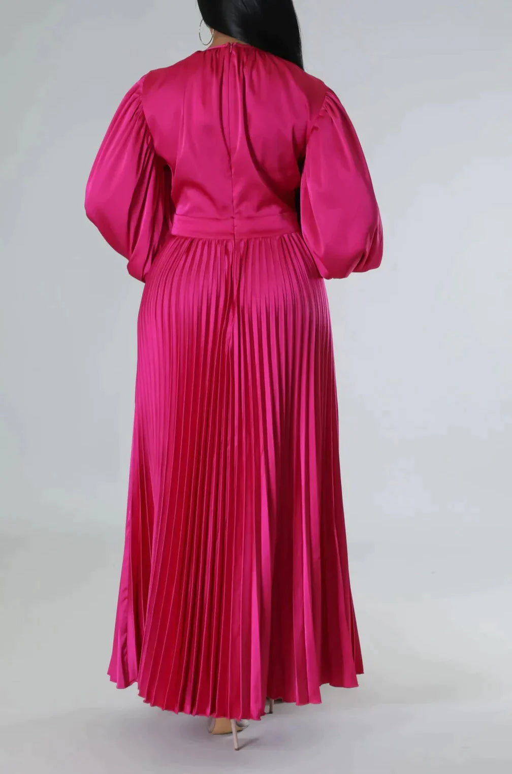 Maxi Dress with Pleats - SASHAY COUTURE BOUTIQUE Dresses