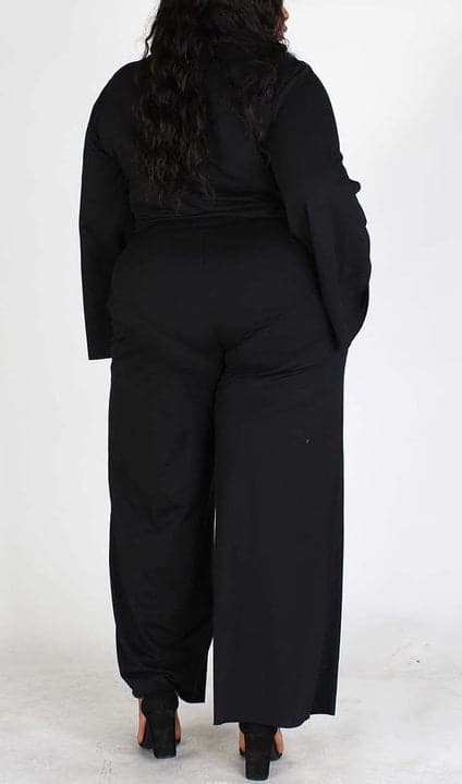 Distressed Hem Crop Top and Pants (Curvy) - SASHAY COUTURE BOUTIQUE Outfit Sets