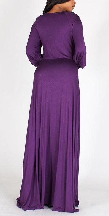 Bubble Sleeve Maxi Dress - SASHAY COUTURE BOUTIQUE Dresses