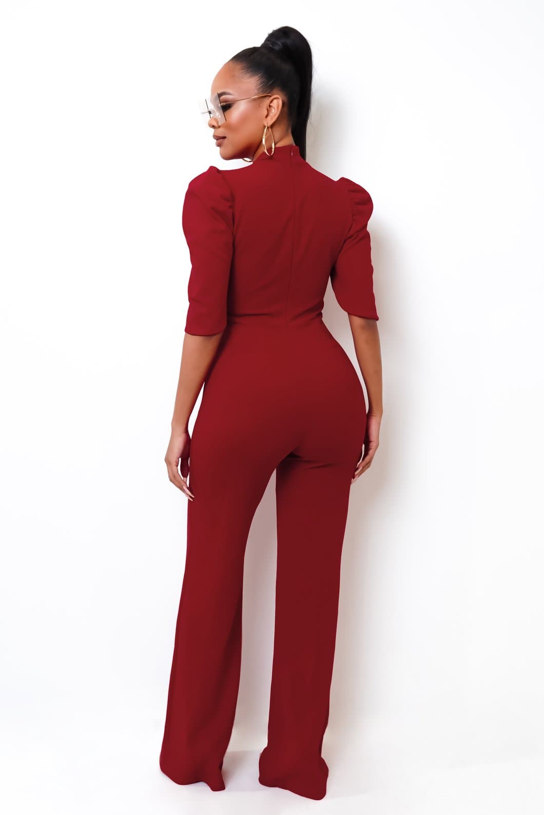 Jumpsuit with Front Peephole - SASHAY COUTURE BOUTIQUE Jumpsuits & Rompers
