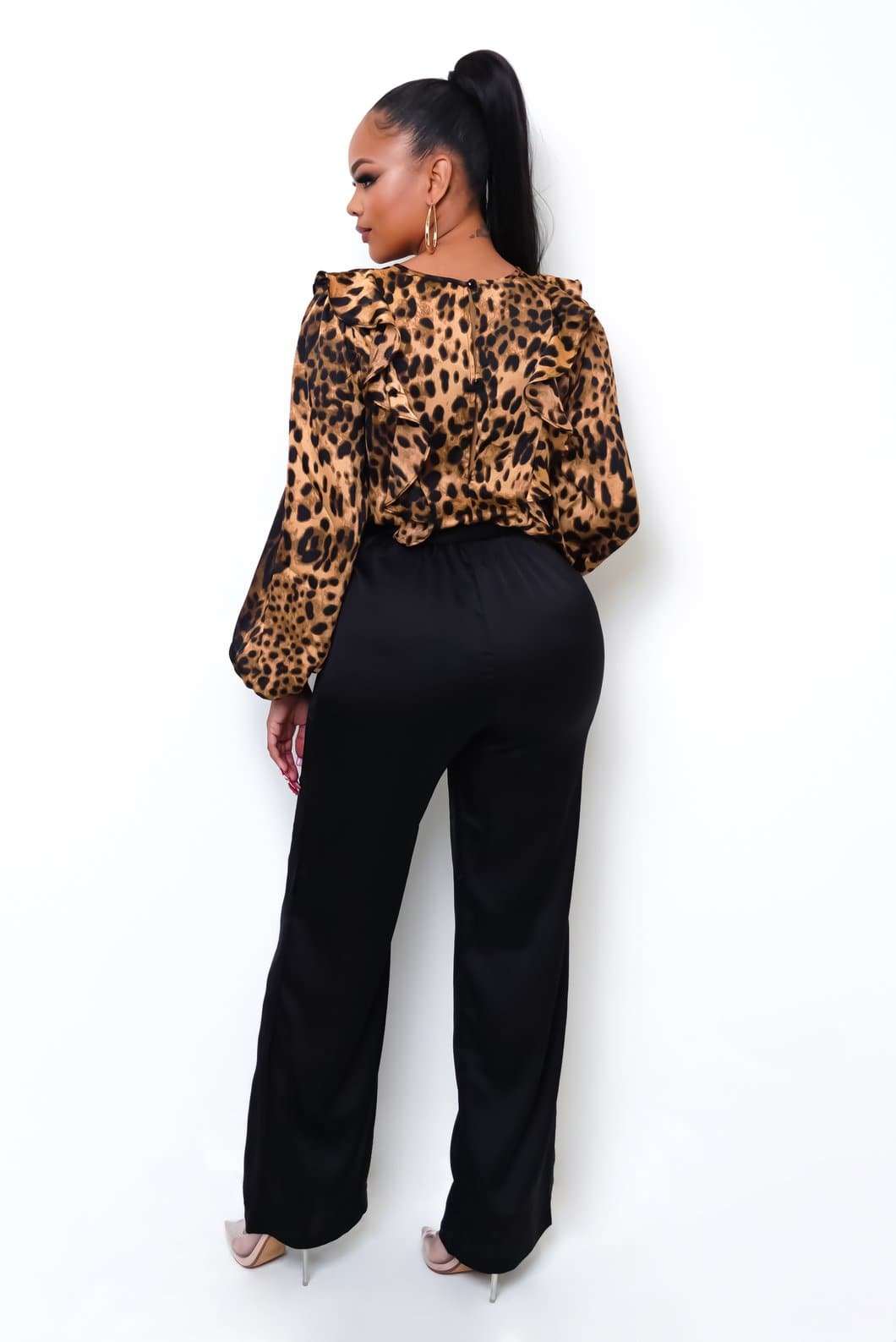 Black multi jumpsuit with waist sash - SASHAY COUTURE BOUTIQUE Jumpsuits & Rompers