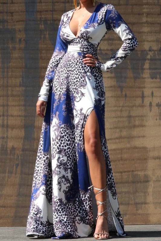 Maxi Dress Double Slit - SASHAY COUTURE BOUTIQUE Dresses