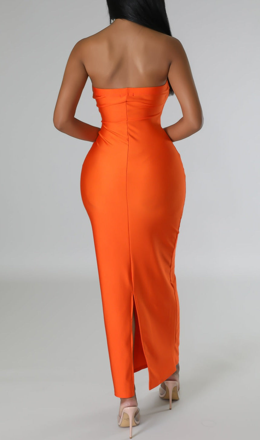 Satin Stretch Midi - SASHAY COUTURE BOUTIQUE Dresses