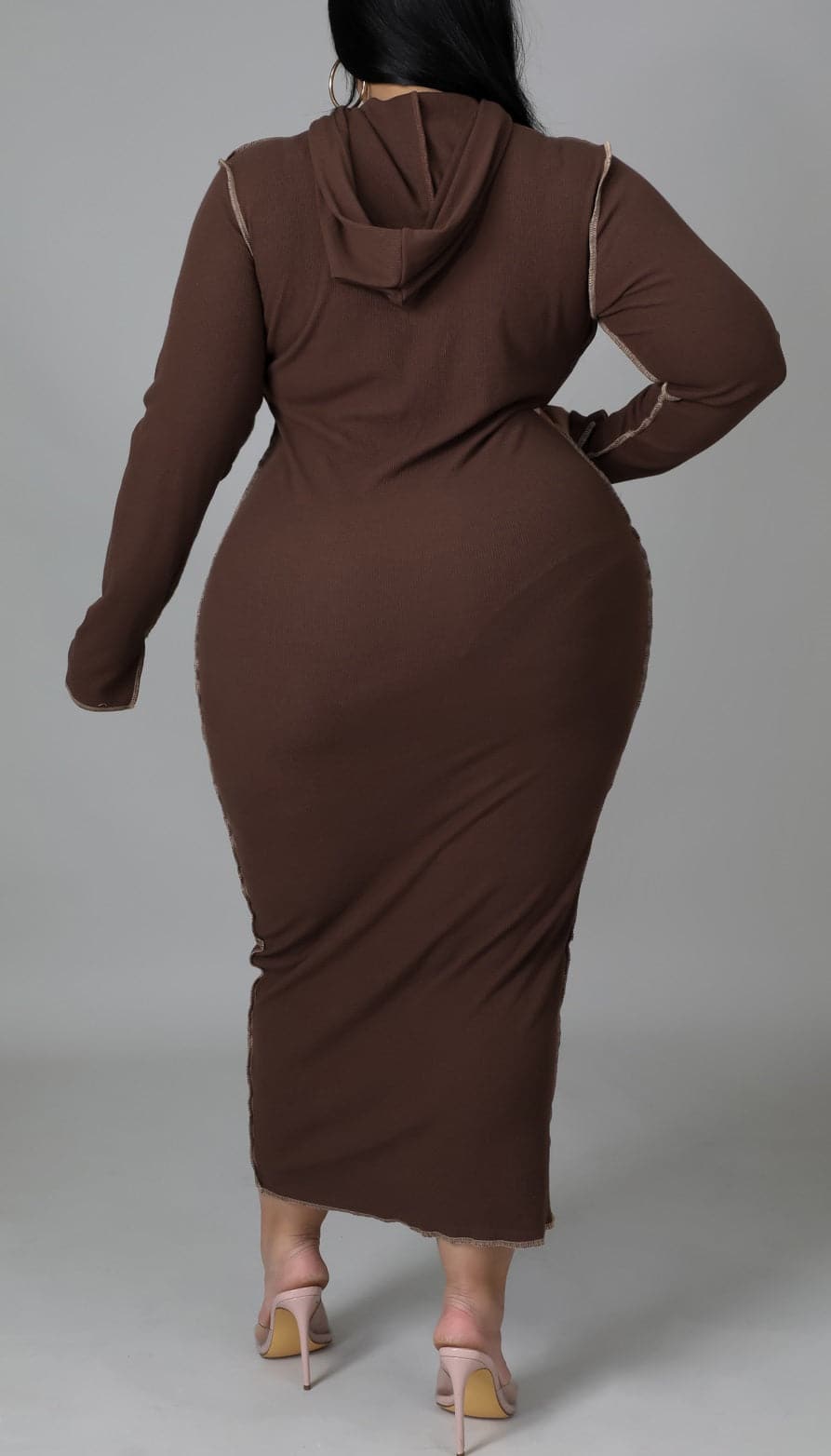 Hoodie Maxi Dress (Curvy) - SASHAY COUTURE BOUTIQUE Dresses