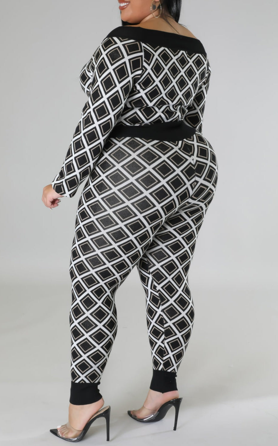 Multi Off Shoulder Legging Set (Curvy) - SASHAY COUTURE BOUTIQUE Two Piece