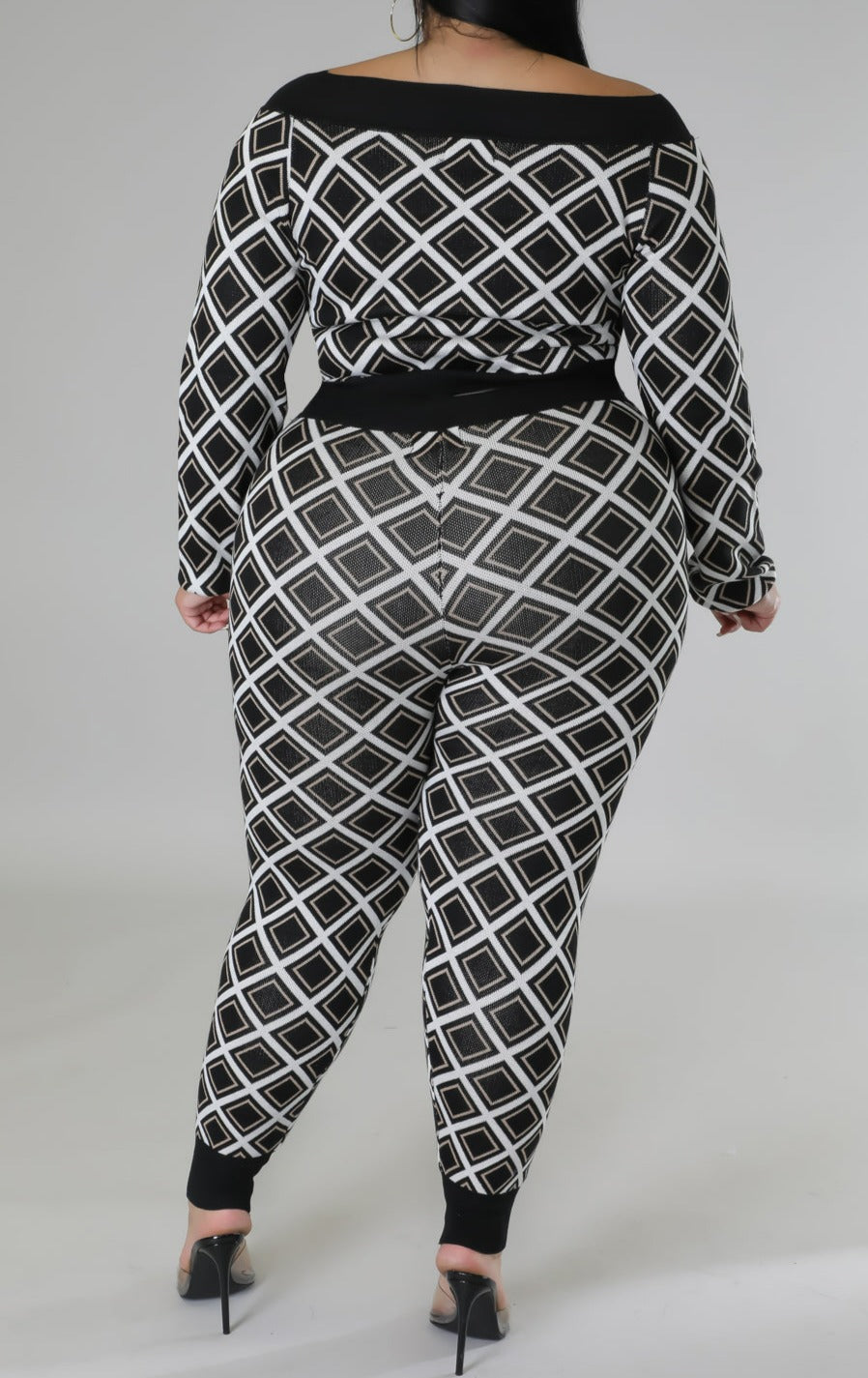 Multi Off Shoulder Legging Set (Curvy) - SASHAY COUTURE BOUTIQUE Two Piece