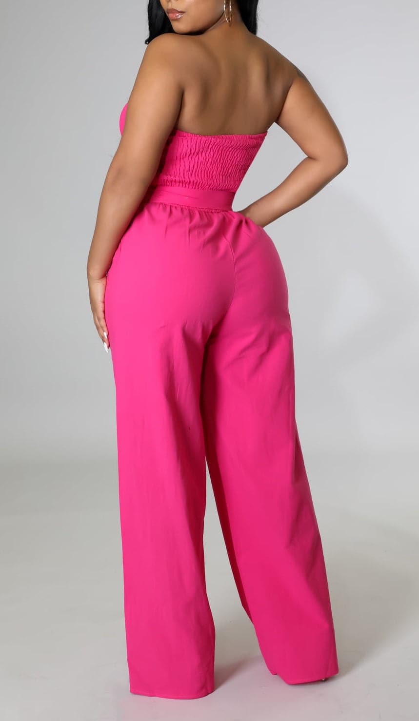 Strapless Linen Jumpsuit - SASHAY COUTURE BOUTIQUE Jumpsuits & Rompers