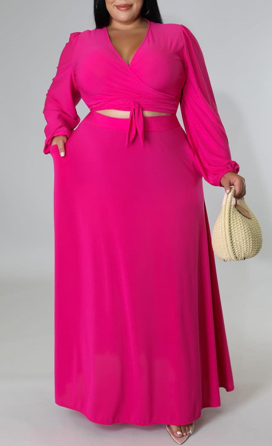 Two Piece Maxi (Curvy) - SASHAY COUTURE BOUTIQUE Curvy Two Piece