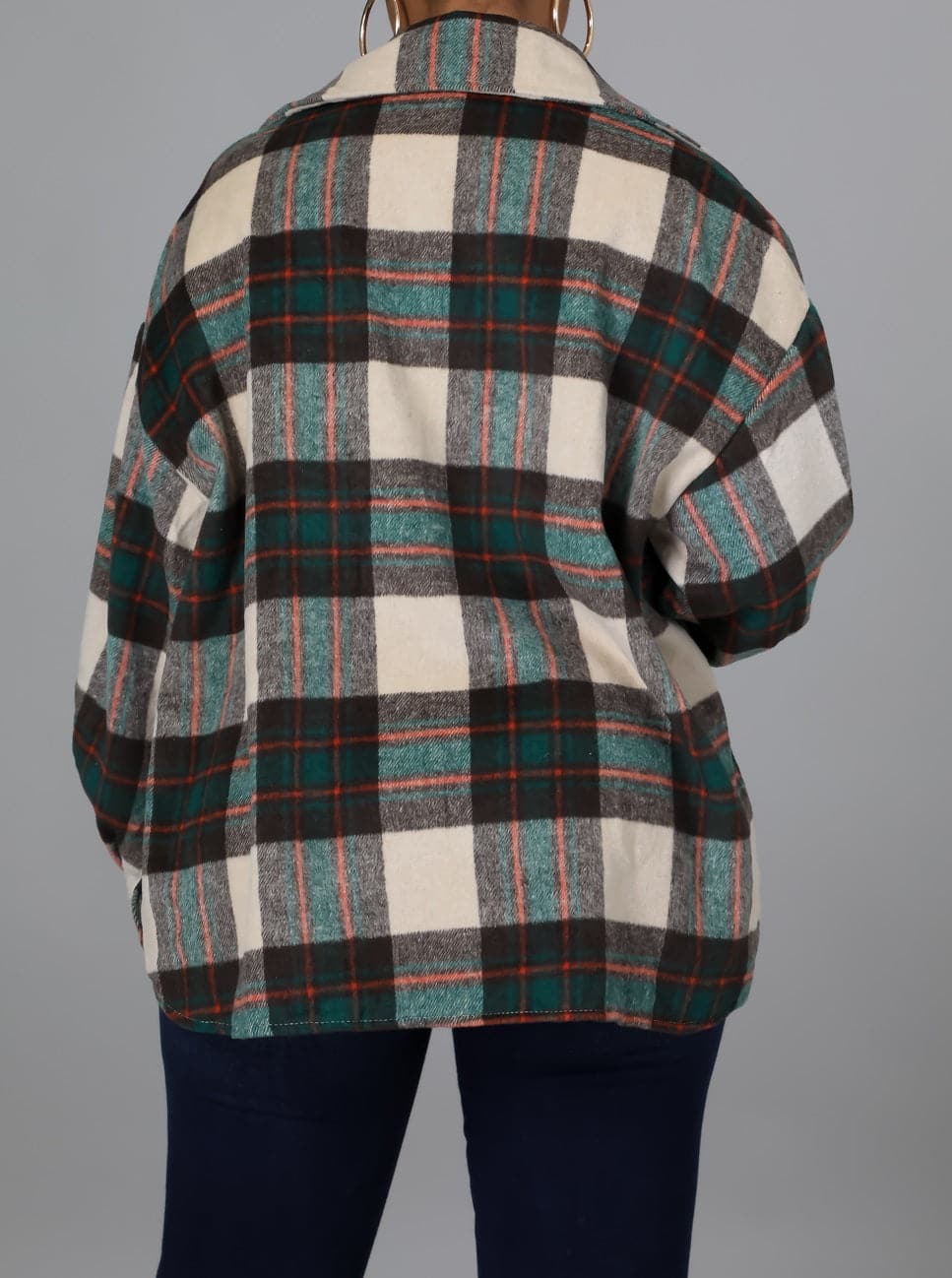 Flannel Lightweight Jacket - SASHAY COUTURE BOUTIQUE Coats & Jackets