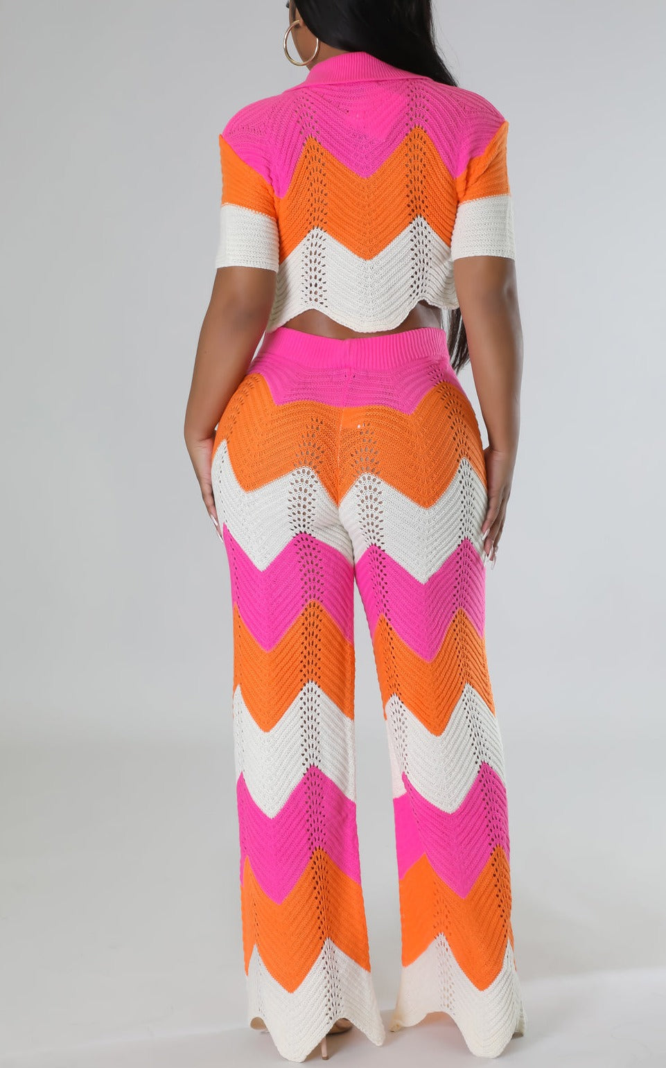 Knit Cropped Top and Pants - SASHAY COUTURE BOUTIQUE Two Piece