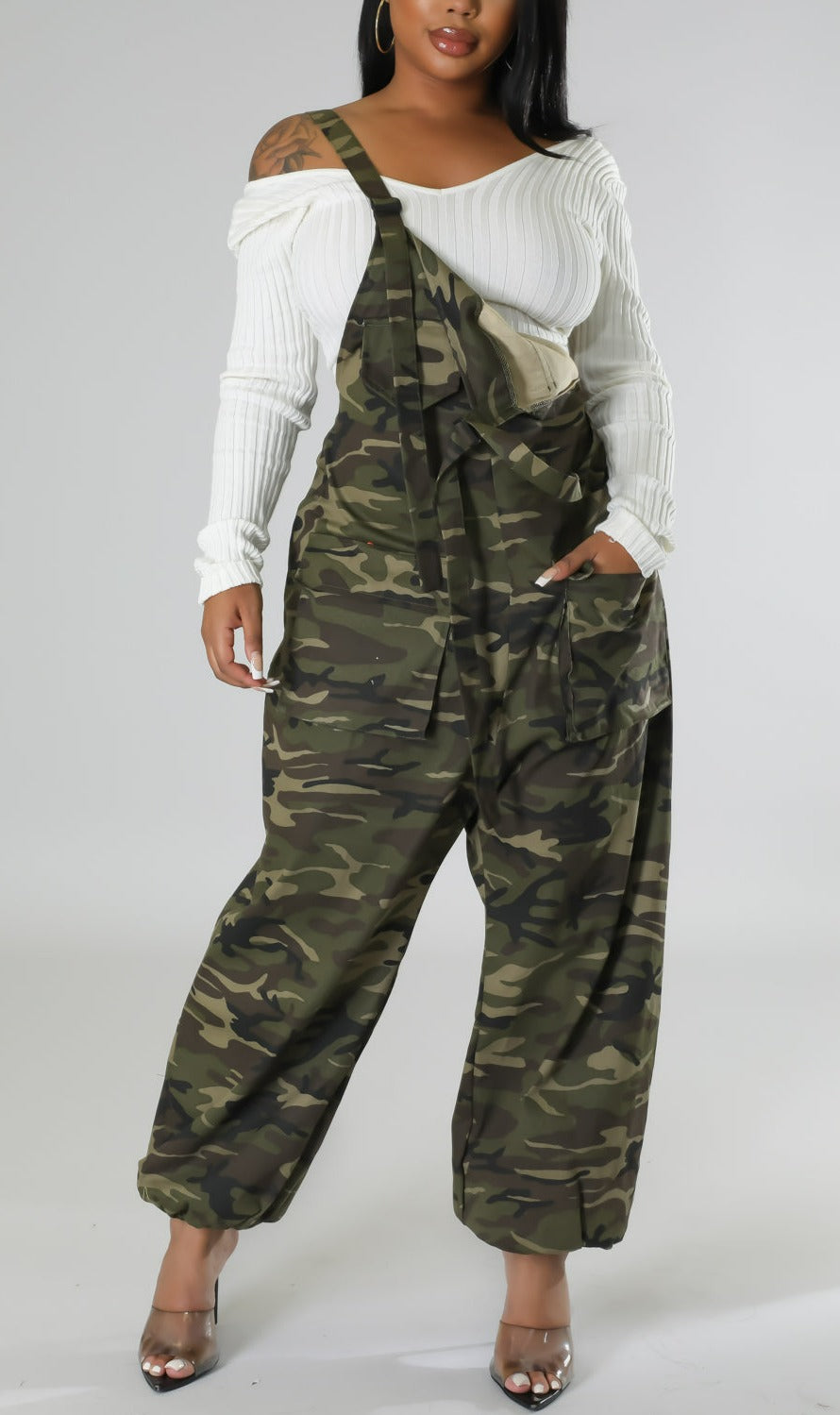 Baggy Camo Jumpsuit - SASHAY COUTURE BOUTIQUE Jumpsuits & Rompers