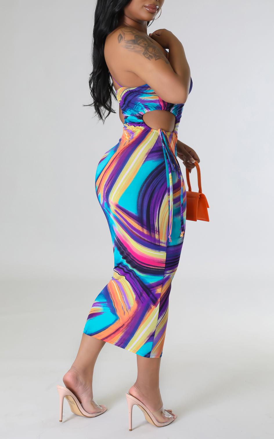 Spaghetti Strapped Midi - SASHAY COUTURE BOUTIQUE Dresses
