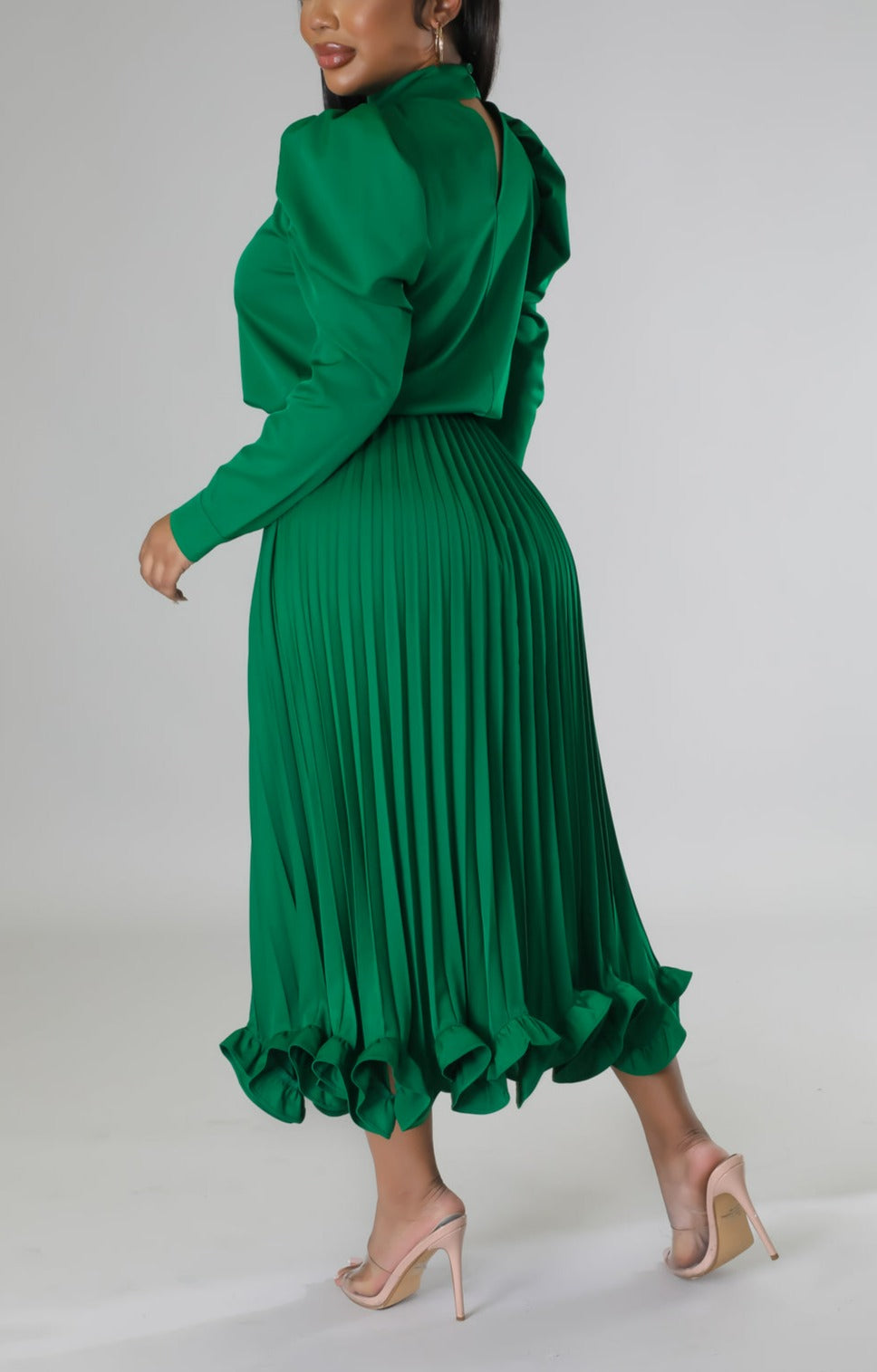 Blouse and Pleated Skirt Set - SASHAY COUTURE BOUTIQUE Two Piece