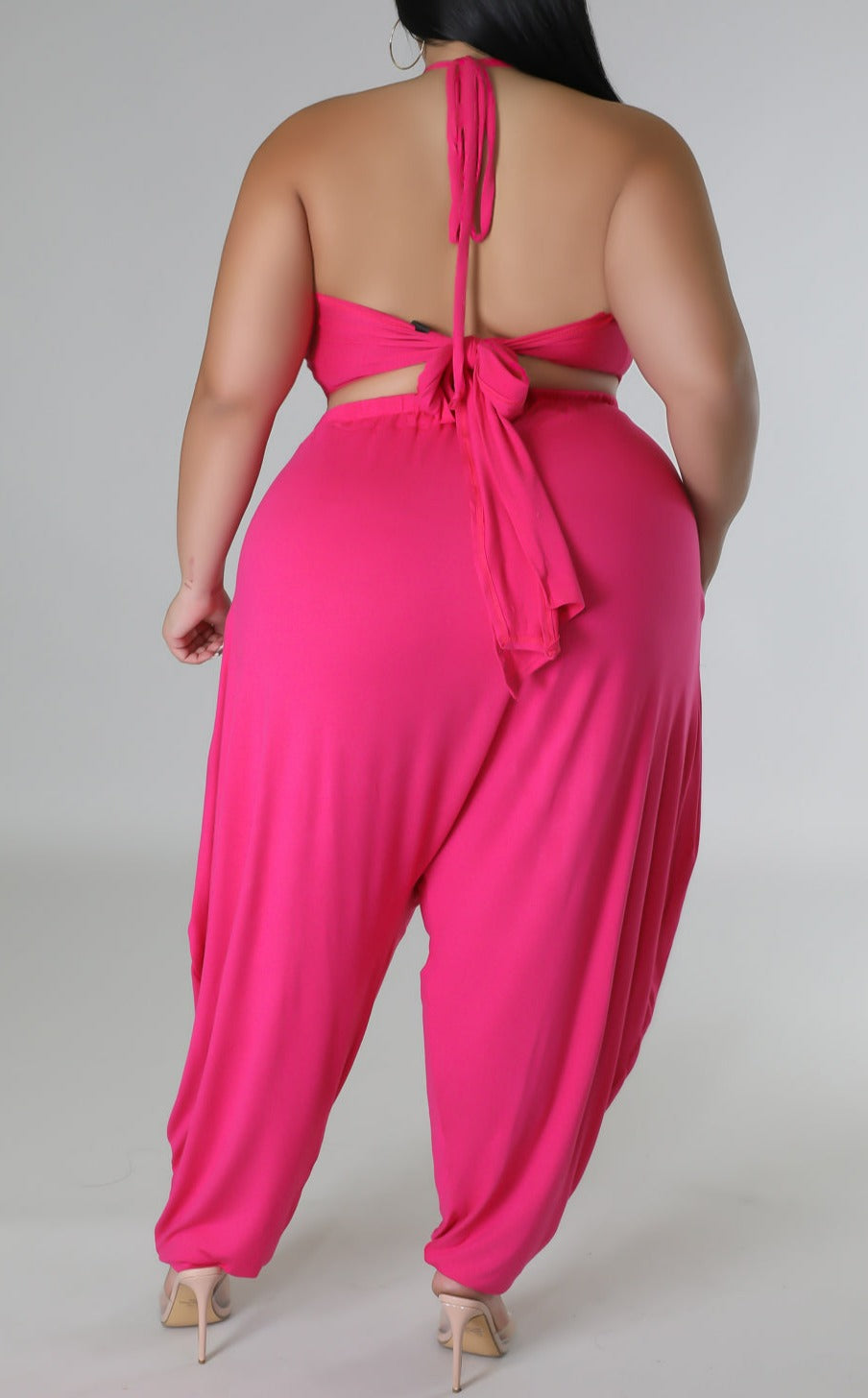 Exaggerated Pants Set (Curvy) - SASHAY COUTURE BOUTIQUE Two Piece