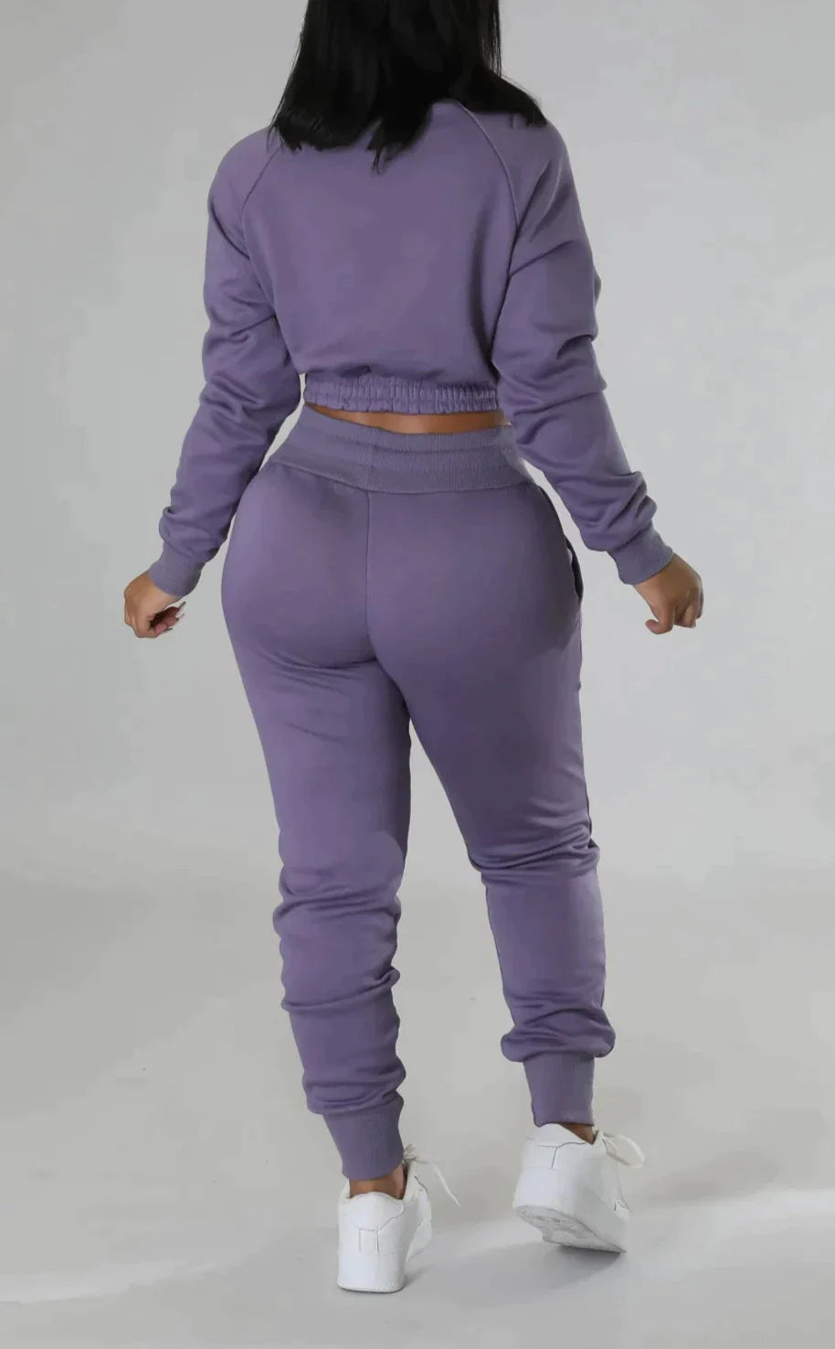 Cropped Top Hoodie Set - SASHAY COUTURE BOUTIQUE Two Piece