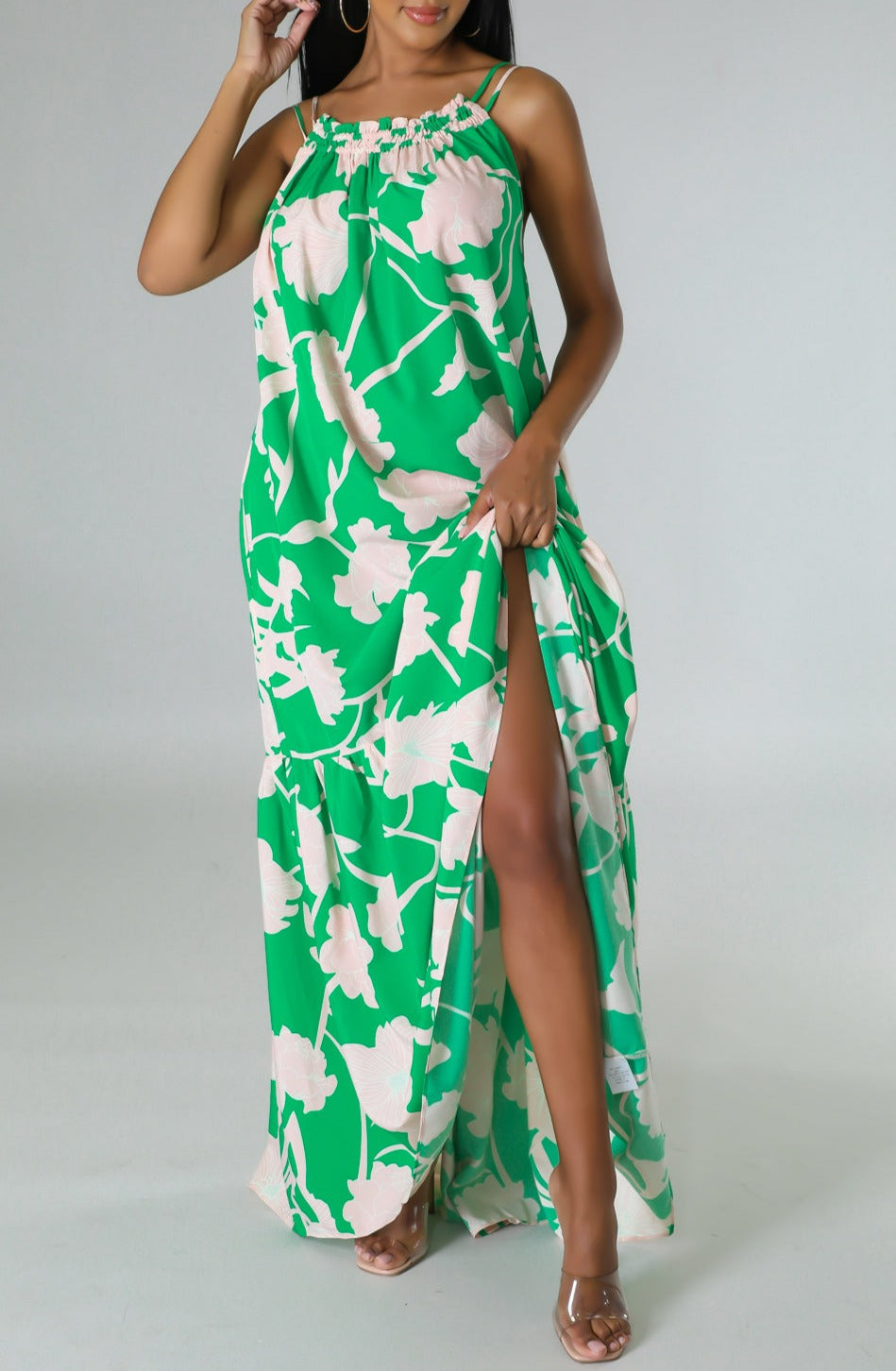 Floral Maxi Dress - SASHAY COUTURE BOUTIQUE Dresses