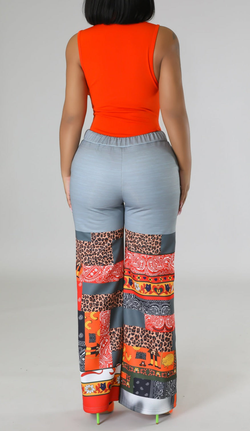 Mixed Swatch Drawstring Pants - SASHAY COUTURE BOUTIQUE Pants