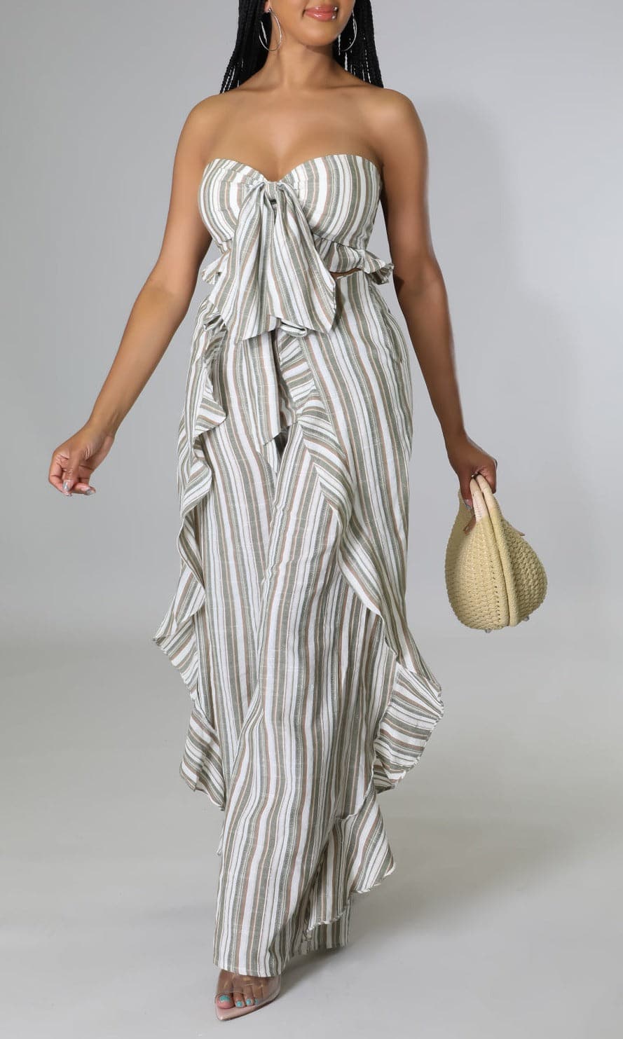 Unique Ruffled Pants Set - SASHAY COUTURE BOUTIQUE Outfit Sets