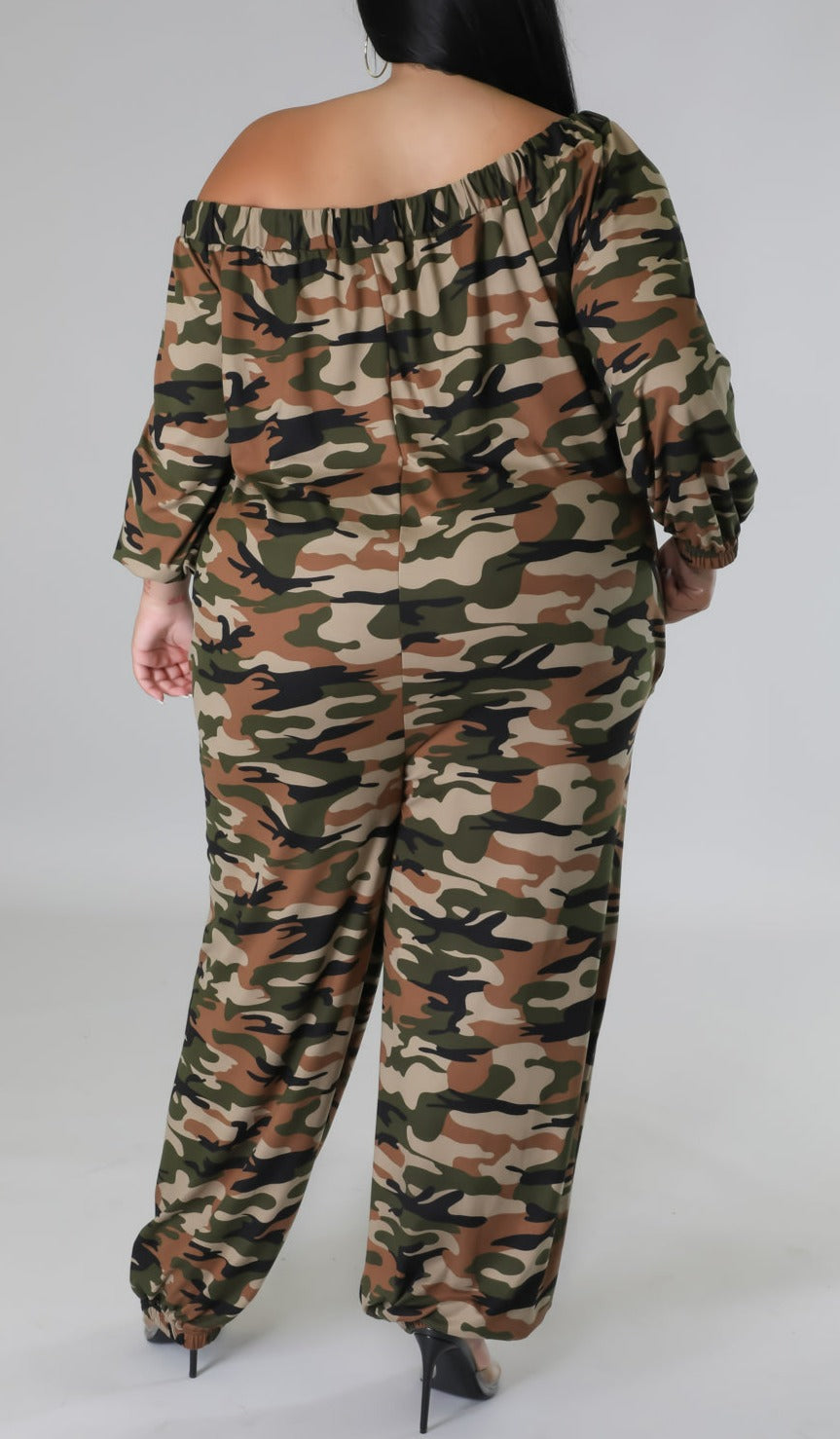 Camo Jumpsuit (Curvy) - SASHAY COUTURE BOUTIQUE Jumpsuits & Rompers