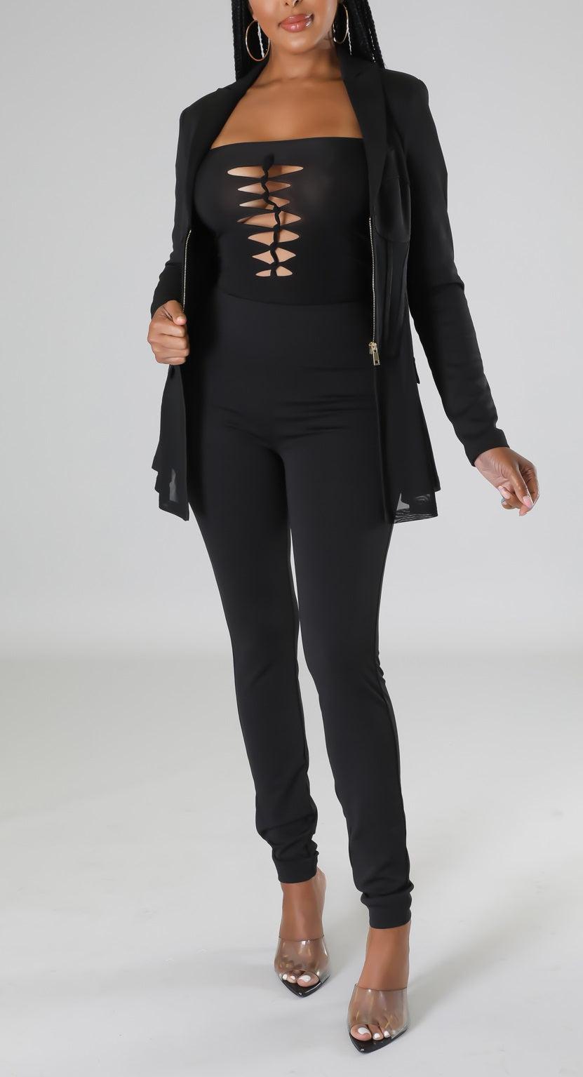 Off Shoulder Bodysuit w/ Cutouts - SASHAY COUTURE BOUTIQUE