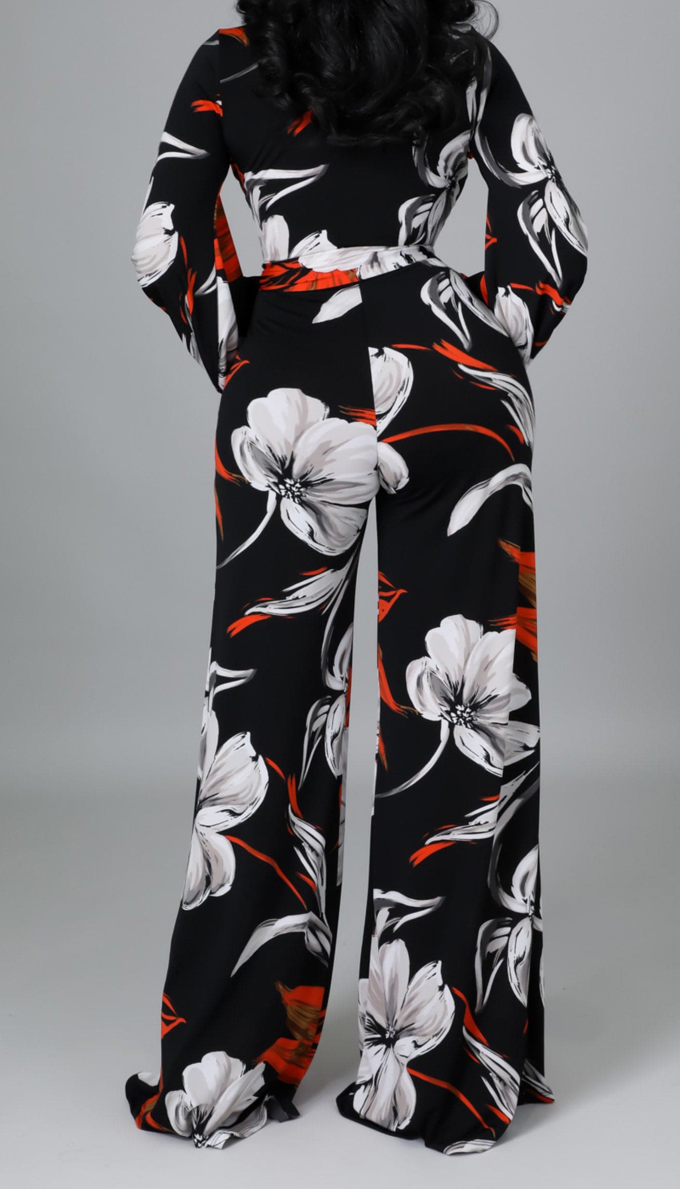 Side Tie Flower Jumpsuit - SASHAY COUTURE BOUTIQUE Jumpsuits & Rompers