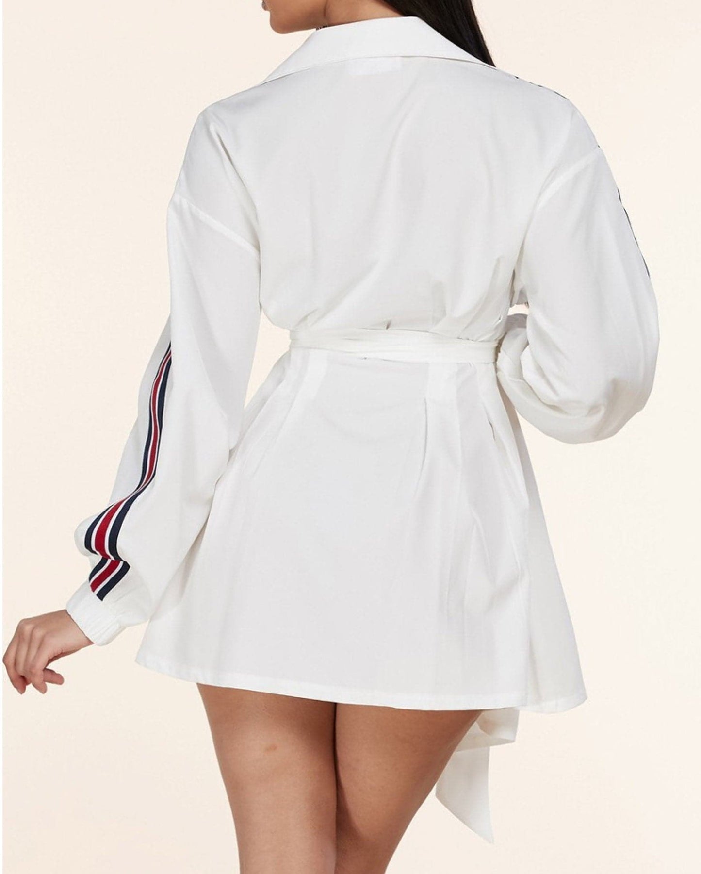 White Alphabet Mini Dress - SASHAY COUTURE BOUTIQUE Dresses