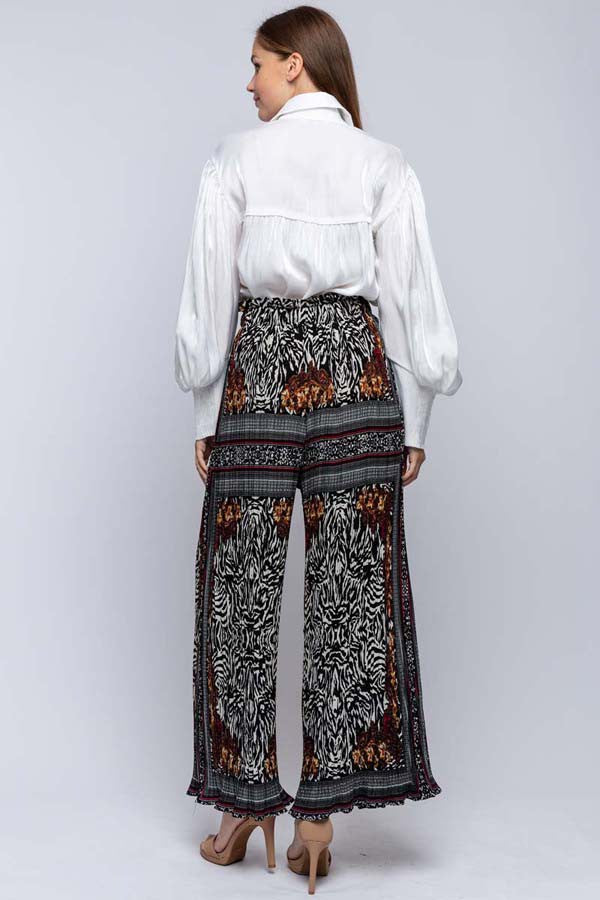 Pleated Wide Leg Pants