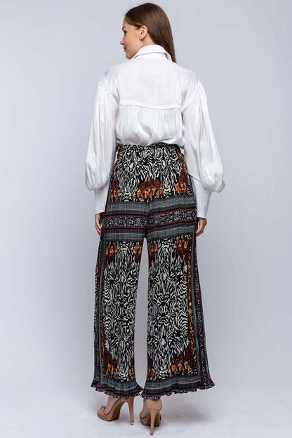 Pleated Wide Leg Pants