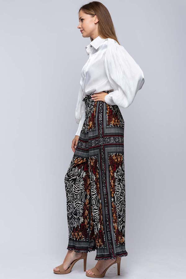 Pleated Wide Leg Pants