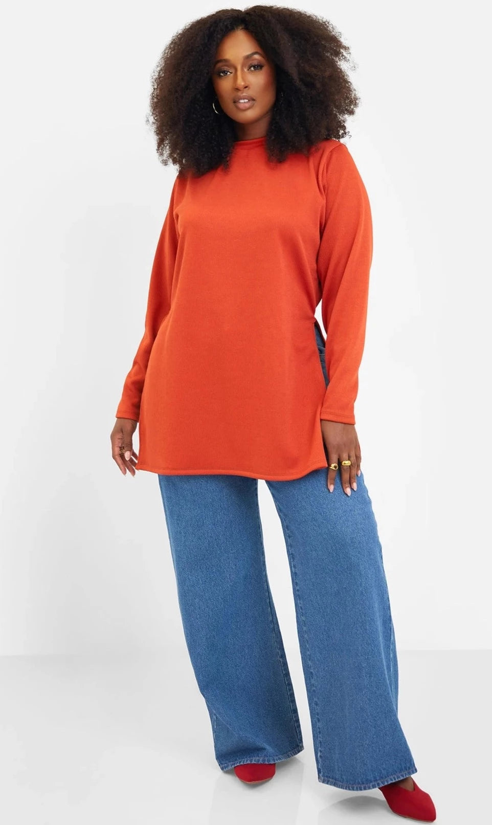 Ribbed Oversized Double Split Sweater - SASHAY COUTURE BOUTIQUE