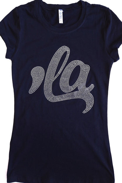 {Comma-LA} Rhinestone Tee