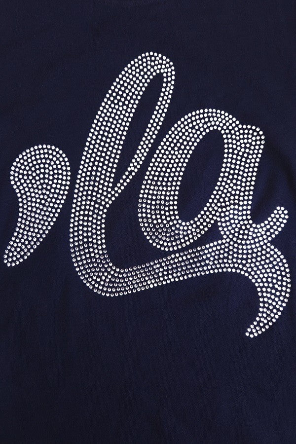 {Comma-LA} Rhinestone Tee