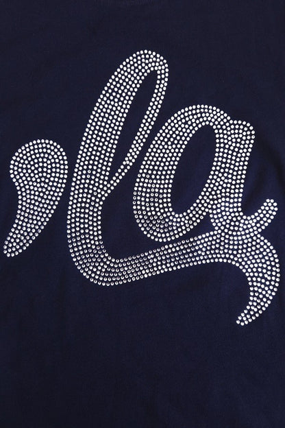 {Comma-LA} Rhinestone Tee