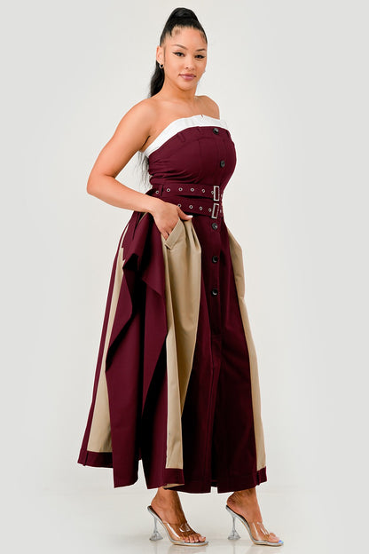 The Bordeaux Contrast Maxi
