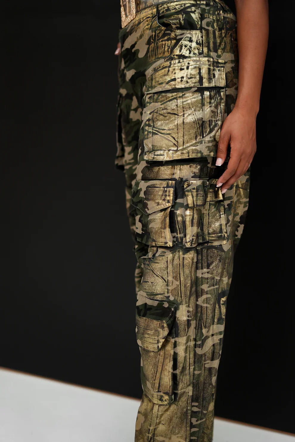 A Touch of Glamour Camo Jumpsuit - SASHAY COUTURE BOUTIQUE Jumpsuits & Rompers