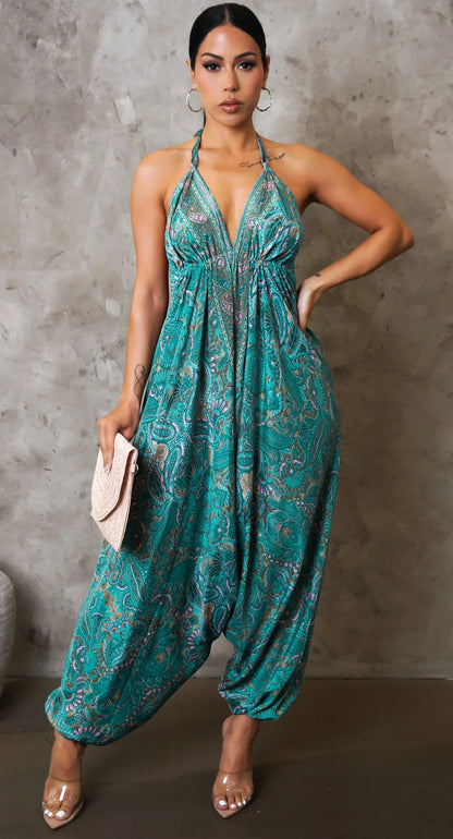 Harem Paisley Jumpsuit