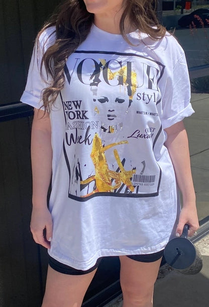 Cover Girl Glam Tee w/Rhinestones