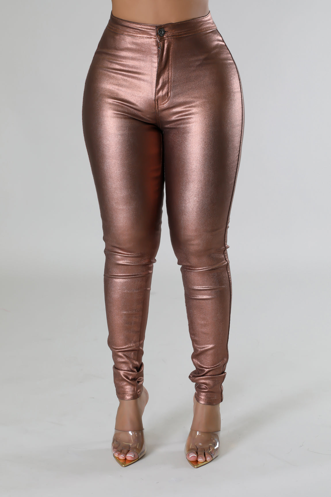 Metallic Mocha Pants - SASHAY COUTURE BOUTIQUE