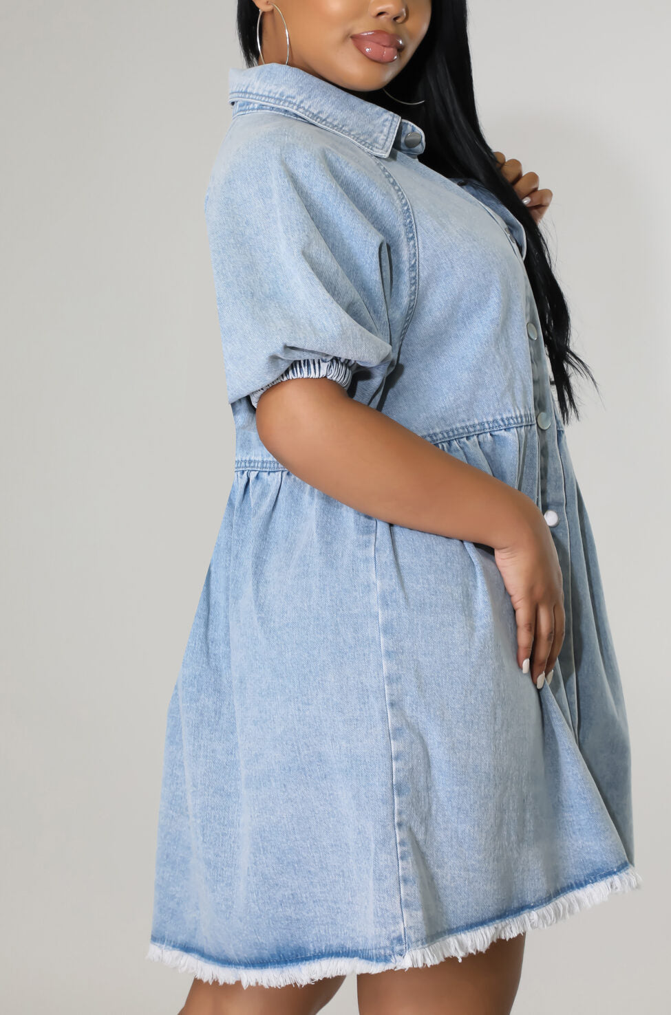 Baby Doll Denim Dress - SASHAY COUTURE BOUTIQUE Dresses